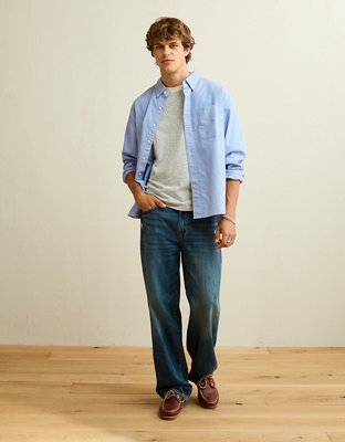 AE Relaxed Fit Oxford Button-Up Shirt