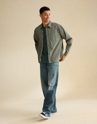 AE Relaxed Fit Poplin Button-Up Shirt
