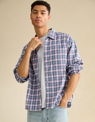 AE Relaxed Fit Poplin Button-Up Shirt