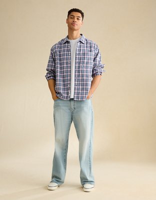 AE Relaxed Fit Poplin Button-Up Shirt