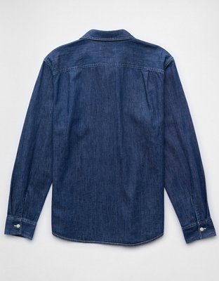 AE Standard Fit Denim Button-Up Shirt