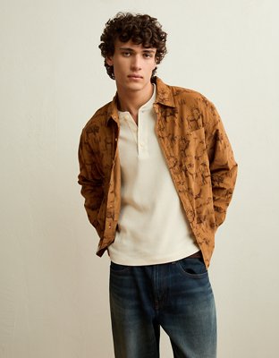 AE Relaxed Fit Corduroy Button-Up Shirt