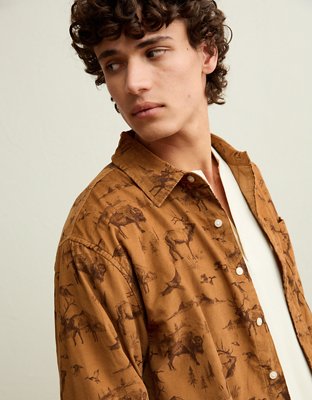 AE Relaxed Fit Corduroy Button-Up Shirt