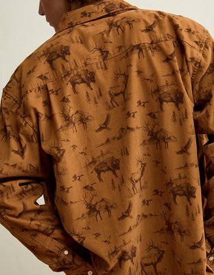 AE Relaxed Fit Corduroy Button-Up Shirt