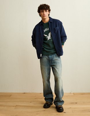 AE Relaxed Fit Corduroy Button-Up Shirt