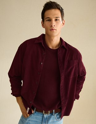 AE Relaxed Fit Corduroy Button-Up Shirt