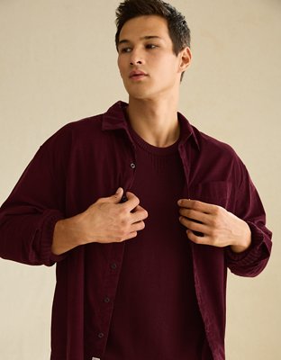 AE Relaxed Fit Corduroy Button-Up Shirt