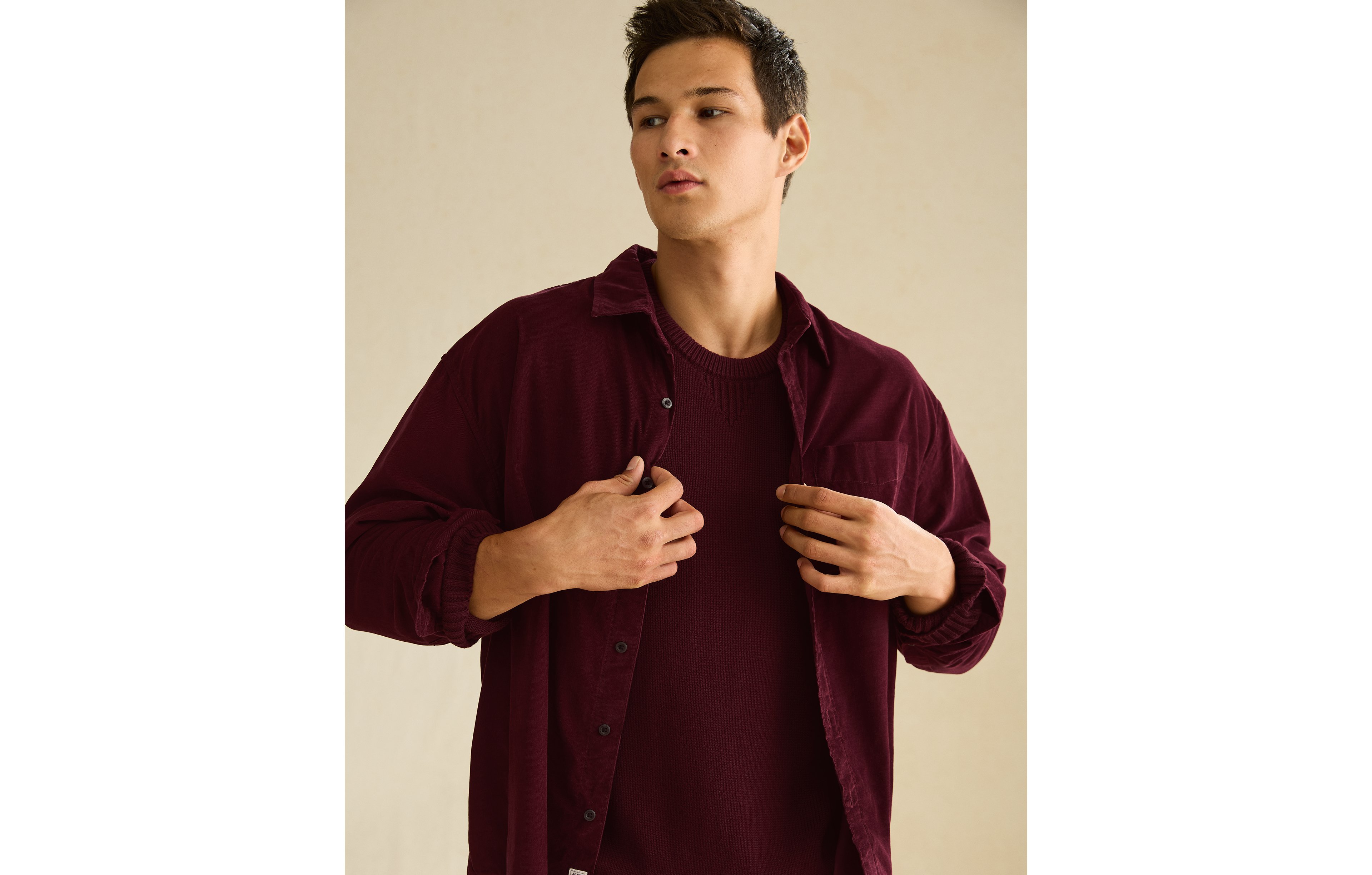 AE Relaxed Fit Corduroy Button-Up Shirt