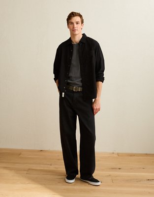 AE Standard Fit Twill Button-Up Shirt