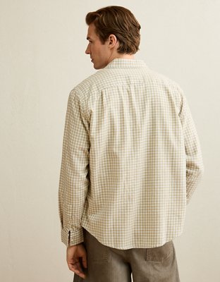 AE Standard Fit Twill Button-Up Shirt