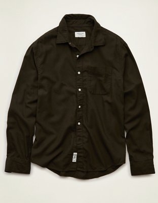 AE Standard Fit Twill Button-Up Shirt