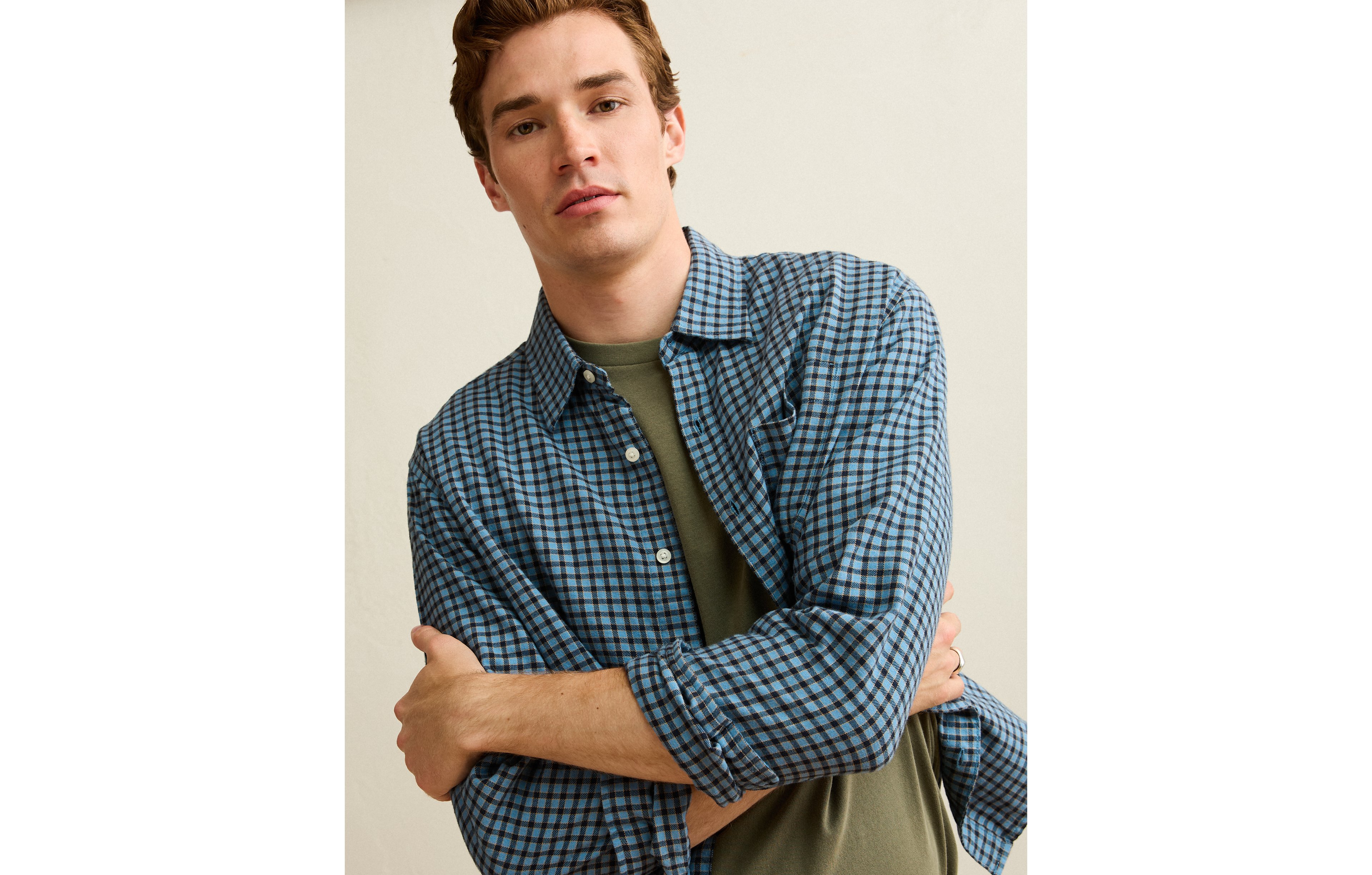 AE Standard Fit Twill Button-Up Shirt
