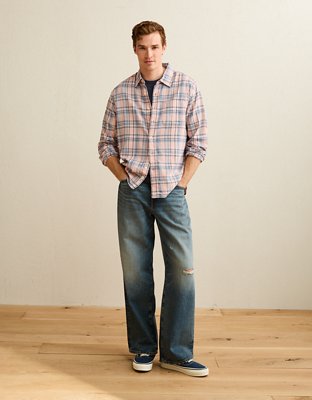 AE Standard Fit Twill Button-Up Shirt