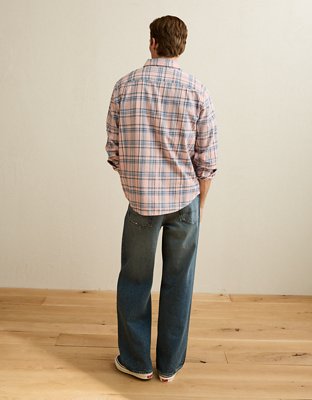AE Standard Fit Twill Button-Up Shirt