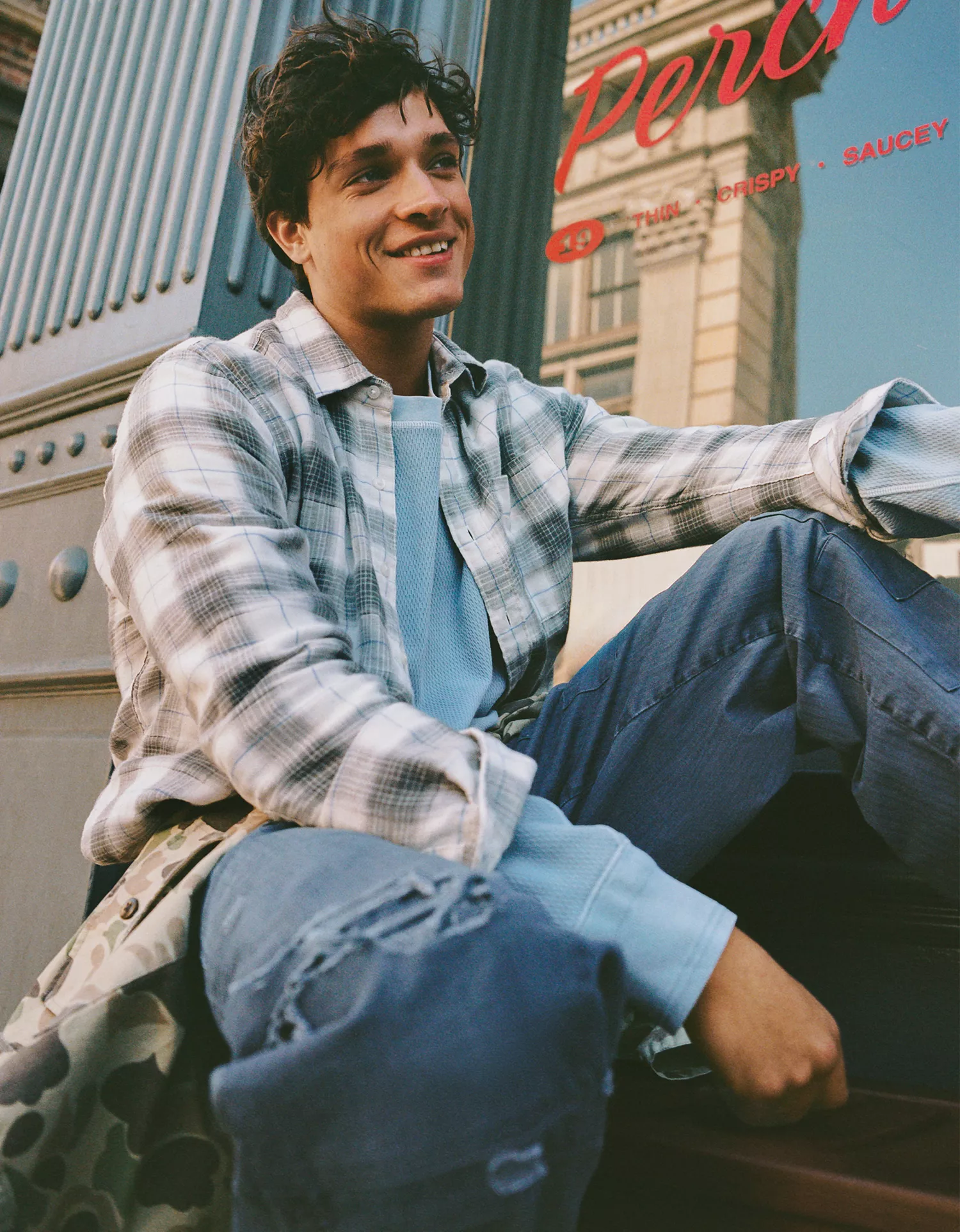 AE Standard Fit Gauze Button-Up Shirt - thumbnail 9