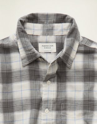 AE Standard Fit Gauze Button-Up Shirt