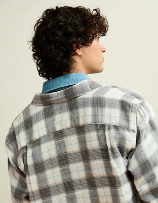AE Standard Fit Gauze Button-Up Shirt