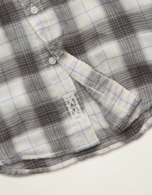 AE Standard Fit Gauze Button-Up Shirt