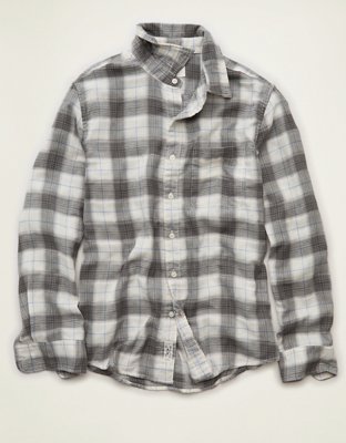 AE Standard Fit Gauze Button-Up Shirt