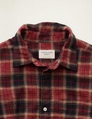 AE Standard Fit Gauze Button-Up Shirt