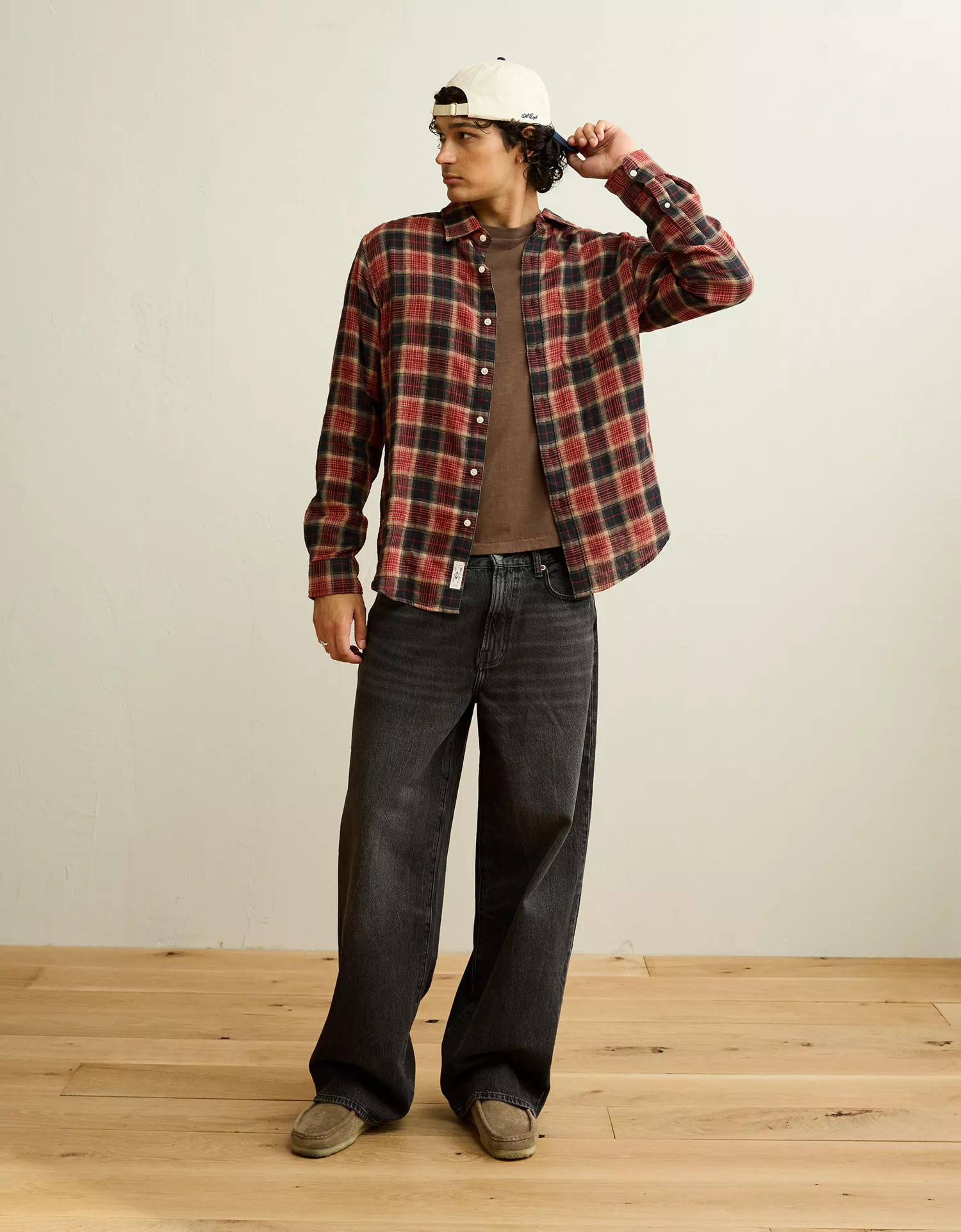 AE Standard Fit Gauze Button-Up Shirt - thumbnail 7