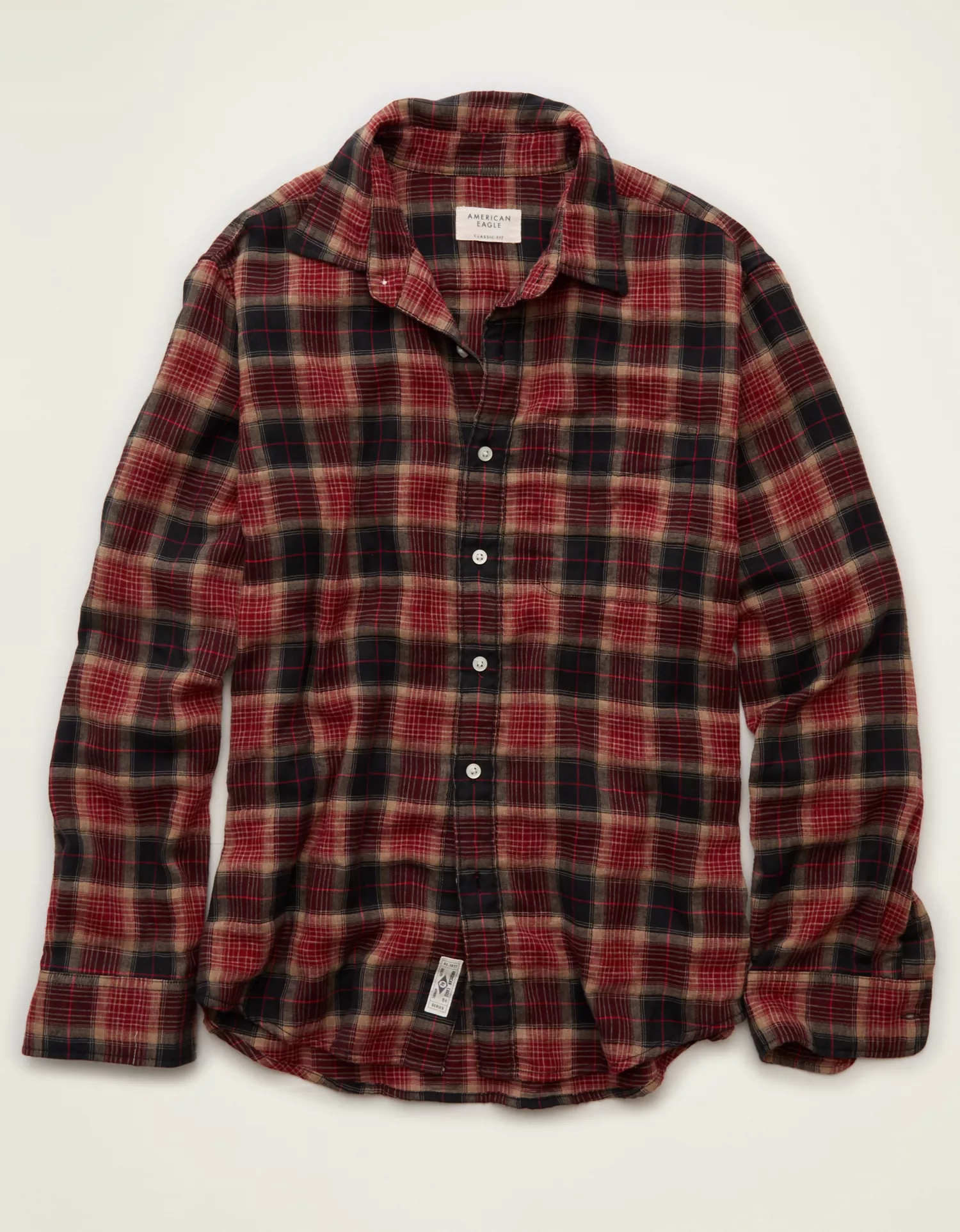AE Standard Fit Gauze Button-Up Shirt - thumbnail 3