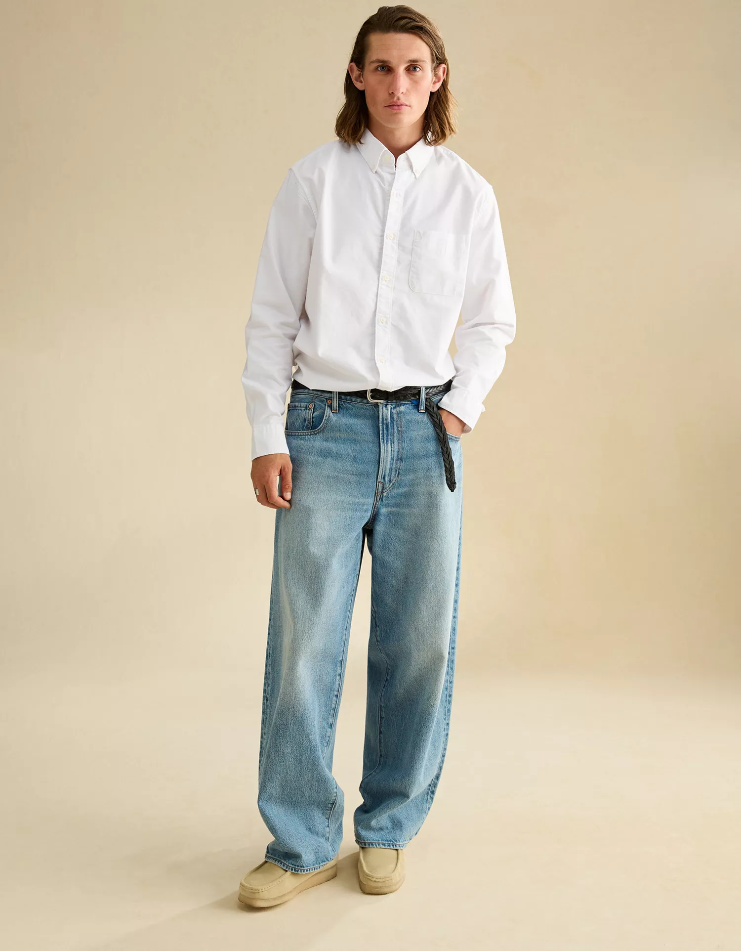 AE Standard Fit Oxford Button-Up Shirt