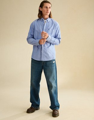 AE Standard Fit Oxford Button-Up Shirt