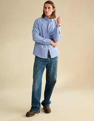 AE Standard Fit Oxford Button-Up Shirt