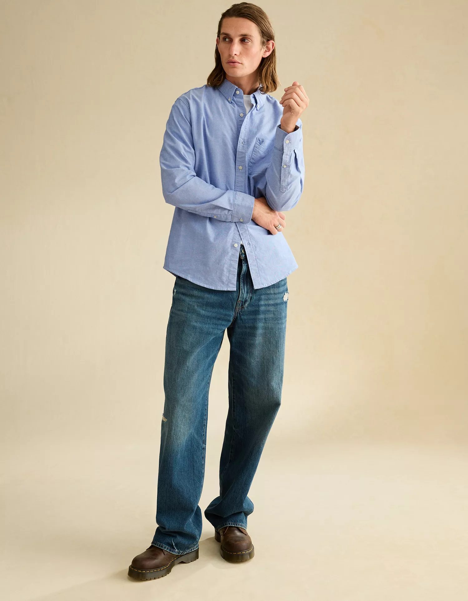 AE Standard Fit Oxford Button-Up Shirt - thumbnail 9