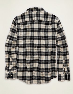 AE Standard Fit Flannel Button-Up Shirt