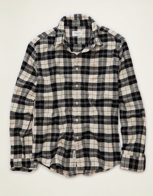 AE Standard Fit Flannel Button-Up Shirt