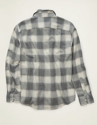 AE Standard Fit Flannel Button-Up Shirt
