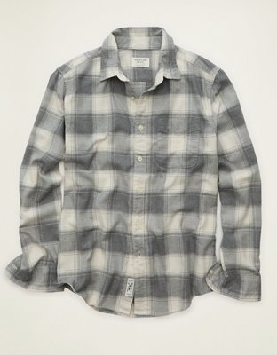 AE Standard Fit Flannel Button-Up Shirt