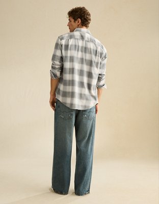 AE Standard Fit Flannel Button-Up Shirt