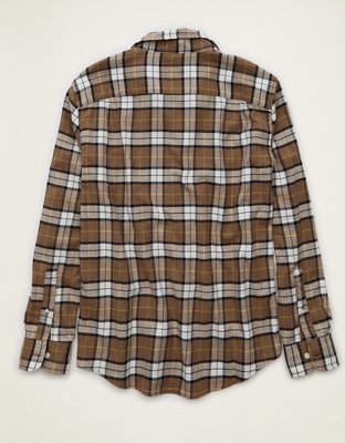 AE Standard Fit Flannel Button-Up Shirt