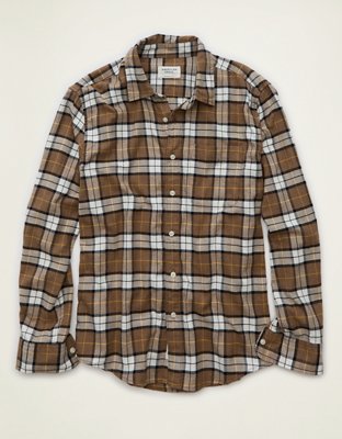 AE Standard Fit Flannel Button-Up Shirt
