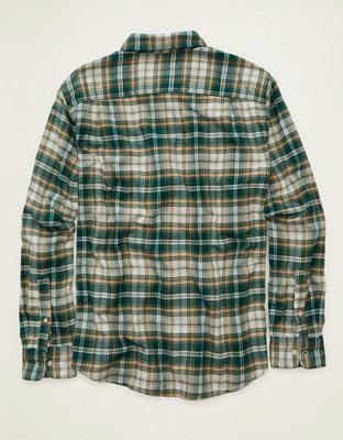 AE Standard Fit Flannel Button-Up Shirt