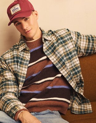 AE Standard Fit Flannel Button-Up Shirt