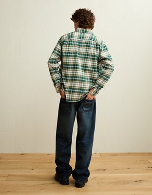 AE Standard Fit Flannel Button-Up Shirt