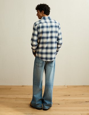 AE Standard Fit Flannel Button-Up Shirt