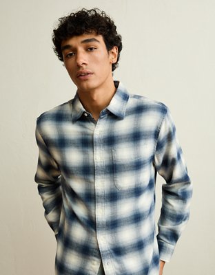 AE Standard Fit Flannel Button-Up Shirt