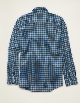 AE Standard Fit Flannel Button-Up Shirt