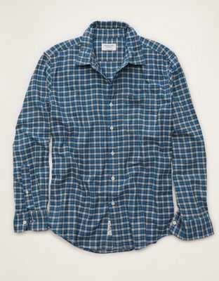 AE Standard Fit Flannel Button-Up Shirt