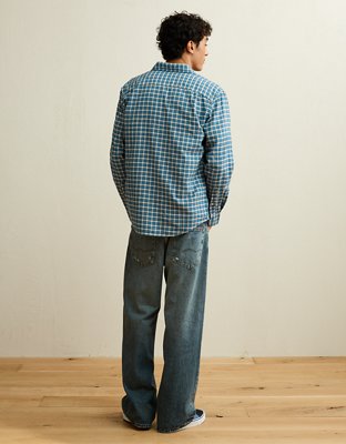 AE Standard Fit Flannel Button-Up Shirt