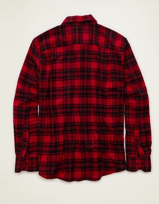 AE Standard Fit Flannel Button-Up Shirt
