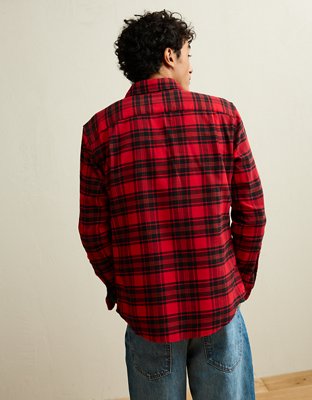 AE Standard Fit Flannel Button-Up Shirt