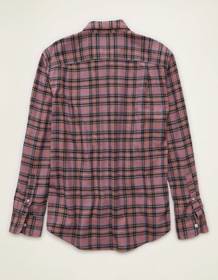 AE Standard Fit Flannel Button-Up Shirt