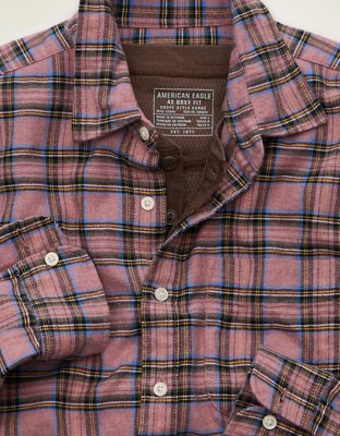 AE Standard Fit Flannel Button-Up Shirt