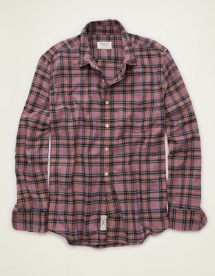 AE Standard Fit Flannel Button-Up Shirt